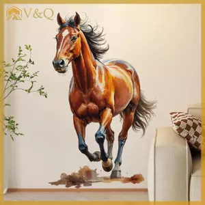 Littleloves1 Ngựa Đua Chạy Ngựa Dán Tường Chống Thấm Nước Có Thể Tháo Rời Miếng Dán Phòng Ngủ Và Lối Vào Trang Trí VN