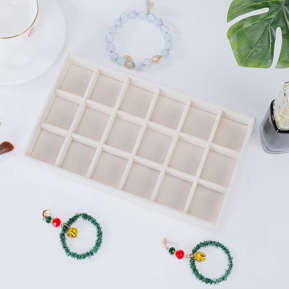 BAMBOOB Nhung Hộp Bảo Quản Trang Sức, Nhung Có Thể Xếp Chồng Vòng Cổ Khay Trưng Bày, Nhiều Màu Tổ Chức Khay Vòng Tay Vòng Cổ
