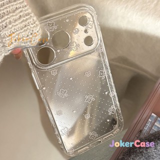 Cho IPhone 17 11 12 15 14 16 13 Pro Max XR X XS Max 8 16 15 7 14 Plus SE 2020 Air Ốp lưng điện thoại hình gấu dễ thương