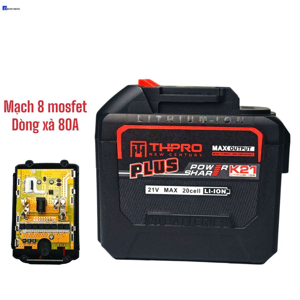Pin 20 cell Makita, pin đóng 20 cell Mạch 8 mosfet dòng xả cao chân pin ...