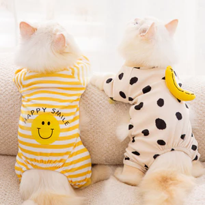 【Ready Stock】 Autumn and Winter Cat Warm Pajamas Cute Wind Four Feet Air Conditioning Clothes Kittens Puppy Dog Teddy Pet Cat Clothes KNqA