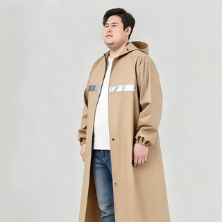 Áo mưa oversize chống nước có mũ, phản quang, phù hợp moto ngoài trời