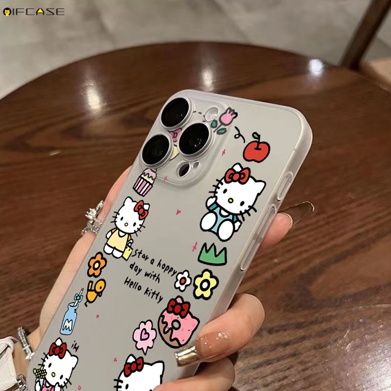 Dành Cho Google Pixel 10 9 8 Pro XL 10A 9A 8A GooglePixel10A Vỏ Điện Thoại Màu Trắng Trong Suốt Hello Kitty Mèo Nơ Nơ Hoa Donut Hoạt Hình Dễ Thương Trong Suốt Vỏ Mềm Mỏng