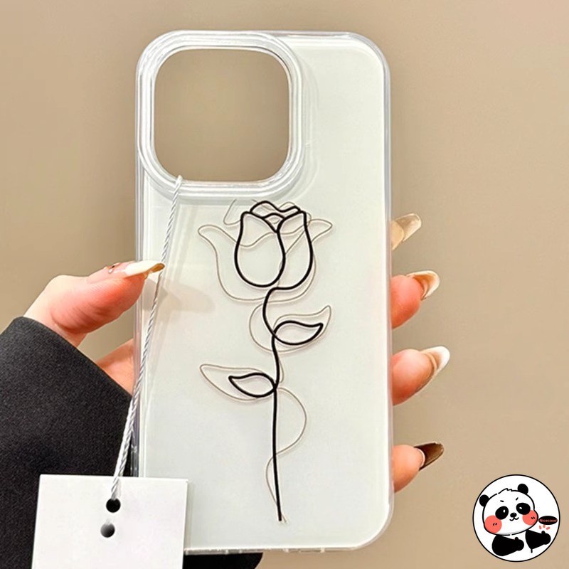 Ốp Điện Thoại Hoa Hồng Thanh Lịch Cho Redmi 15 15C 14C 14R 13 13C 13R 13X 12C 12R 11 11A 10 10A 10C 9 Prime Plus 9A 9C 9i 9T 5G 4G Vỏ Hoạt Hình Dễ Thương Hoa Ins Phong Cách IMD Vỏ