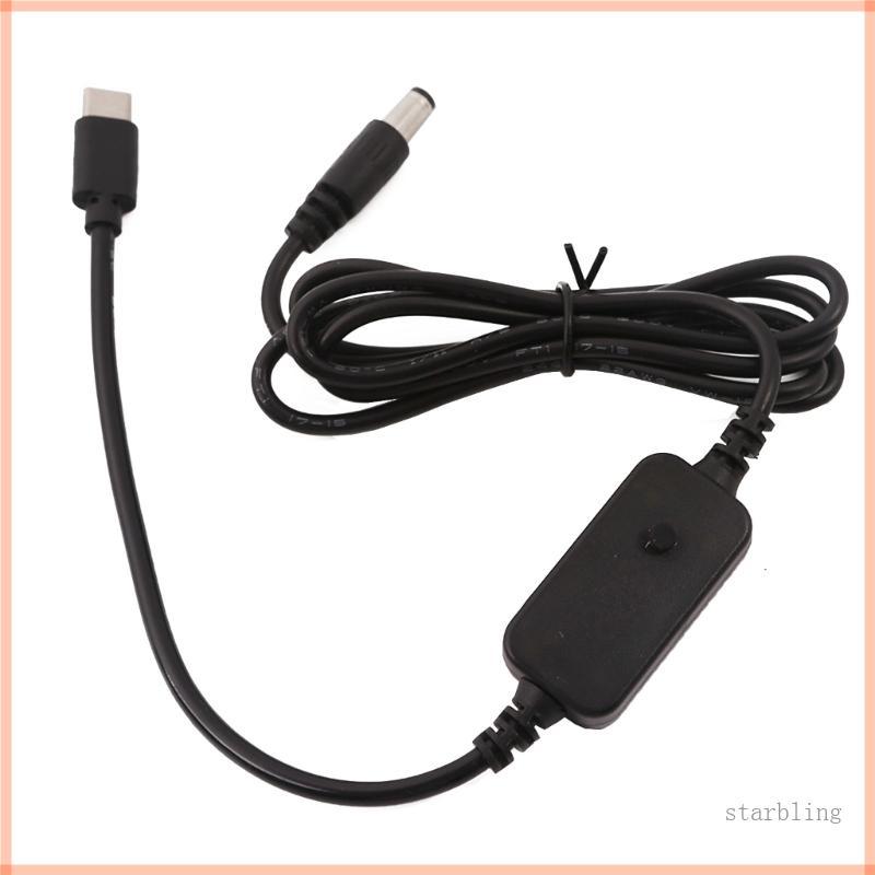 Star USB C Loại C đến 5 5x2 1mm 5V 9V 12V 12V 20V Cáp nguồn PD có thể điều chỉnh cho quạt nhẹ Đồ chơi Bộ định tuyến máy tính xách tay DVR và hơn thế nữa