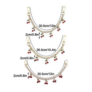Dây treo túi OLVIDO, Dây chuyền quần áo có thể tháo rời bằng hợp kim kẽm, DIY với mặt dây chuyền anh đào Túi đeo vai Dây chuyền cho phụ nữ