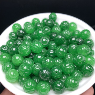 ((5 cái) Ngọc mã lai rồng bóng giấy 10mm - Phụ kiện tự làm vòng tay)