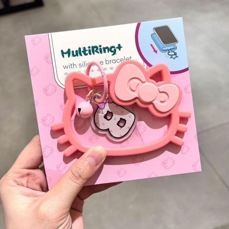 Hello kitty Điện Thoại Di Động Mặt Dây Chuyền Phong Cách Mới Sanrio sanri Cùng Phong Cách Mèo Mặt Dây Chuyền Kitty Dây Đeo Tay Đa Năng Silicon