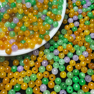 ((20 Chiếc) Jadeite Tricolor 4mm - Phụ Kiện Vòng Tay