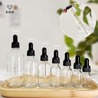 [XON] Chai nhỏ giọt có quy mô Thuốc thử Giọt mắt Thủy tinh trong suốt Hương liệu Chai pipet lỏng Chai có thể đổ lại Du lịch [Mina]