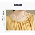 Nữ Retro Vải Lanh Cotton Xếp Ly Đầm Không Tay Mùa Hè 2025 Hàng Mới Về Rời Phù Hợp Thoải Mái Thường Ngày Maxi Dài Đầm 1127 — ảnh 4