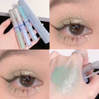 Phấn mắt dạng lỏng hai đầu Matte Eye Makeup Brightening Lying Silkworm Liquid Tears Drop Makeup Beauty Fine Shining Stars