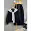 BỘ 3 MÓN THỜI TRANG: Quần da cá Nỉ 2DA XÁM, Sweater Nỉ 2 DA TRƠN, và Khăn ĐEN độc đáo-quanaao94
