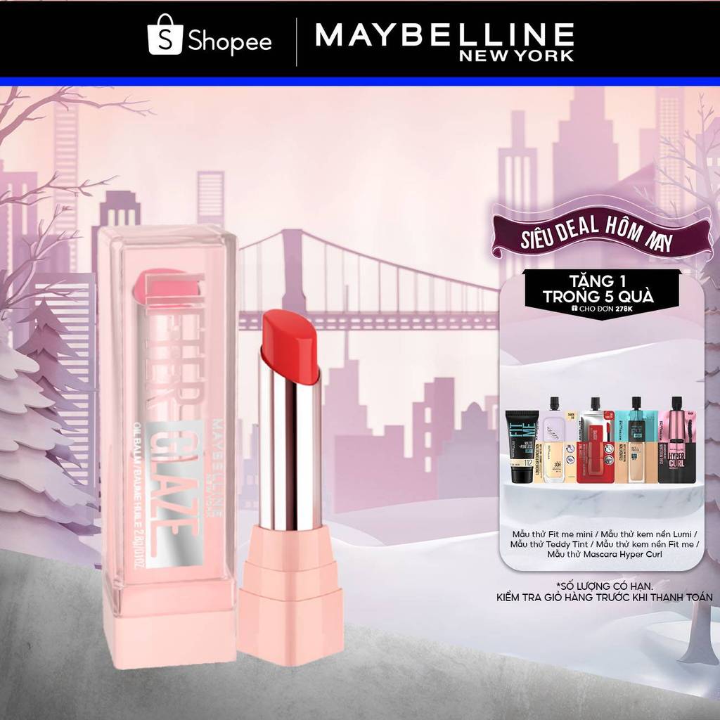 Son bóng dưỡng Maybelline Lifter Glaze cho môi mềm ẩm mướt, mọng thạch Cherry