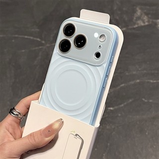 Ốp điện thoại silicon từ tính sóng cửa sổ lớn cho iPhone17 16 15 Pro Max bảo vệ camera chống sốc chống rơi mặt sau mềm