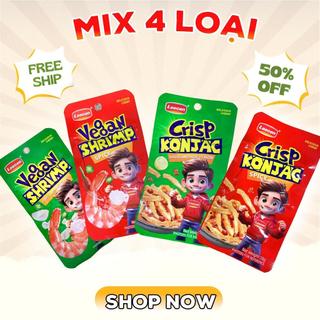 Snack Mì căn cay ngon Cay Tê (20 Gói), Ăn Vặt Siêu Cuốn Kết Hợp Giữa Khoai Nưa Giòn và Hương Vị Cay.