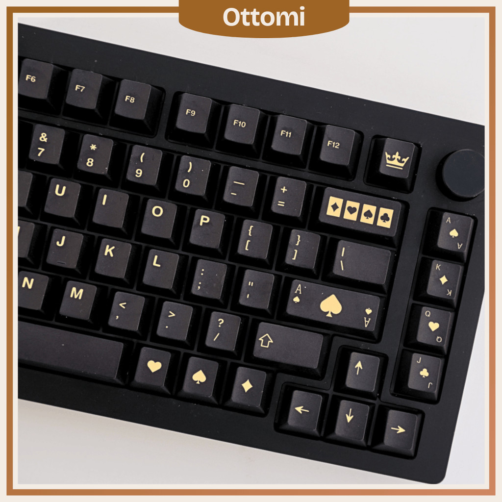 Keycap Black & Gold Chiến Thắng Hoàng Kim, Cherry Profile, Nhựa PBT Dày 134 Nút, In Dye-sub 5 Mặt | BigBuy360 - bigbuy360.vn