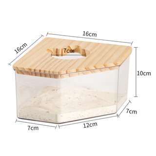 [DANDELION] Nhà tắm Hamster Hộp cát Hamster trong suốt Bồn tắm Phòng tắm Nhà vệ sinh Hộp đựng đồ tắm cho thú cưng nhỏ Đồ dùng trong suốt