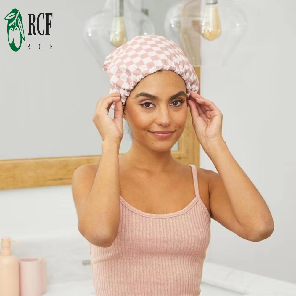Mũ tắm kẻ sọc chống nước - Thiết yếu chăm sóc tóc tắm hai lớp