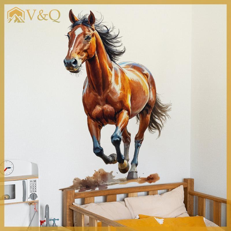 Littleloves1 Ngựa Đua Chạy Ngựa Dán Tường Chống Thấm Nước Có Thể Tháo Rời Miếng Dán Phòng Ngủ Và Lối Vào Trang Trí VN