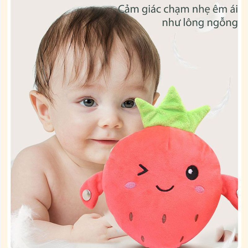 Chuối bông cảm ứng phát nhạc vui nhộn, đồ chơi tương tác thông minh, chất liệu bông mềm mịn, món quà vui nhộn cho bé yêu