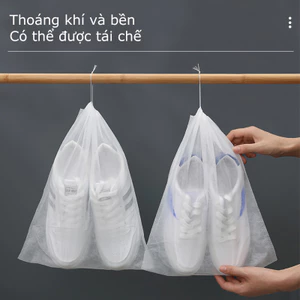 10 Túi đựng giày đa năng vải không dệt, miệng túi dây rút TD30