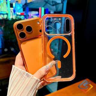 Ốp Điện Thoại Chống Sốc Túi Khí Cho IPhone 17 Pro Max 17Air 16E 11 12 13 14 15 16 Pro Max Plus Không Gian Mềm Ốp Lưng Từ Tính Trong Suốt