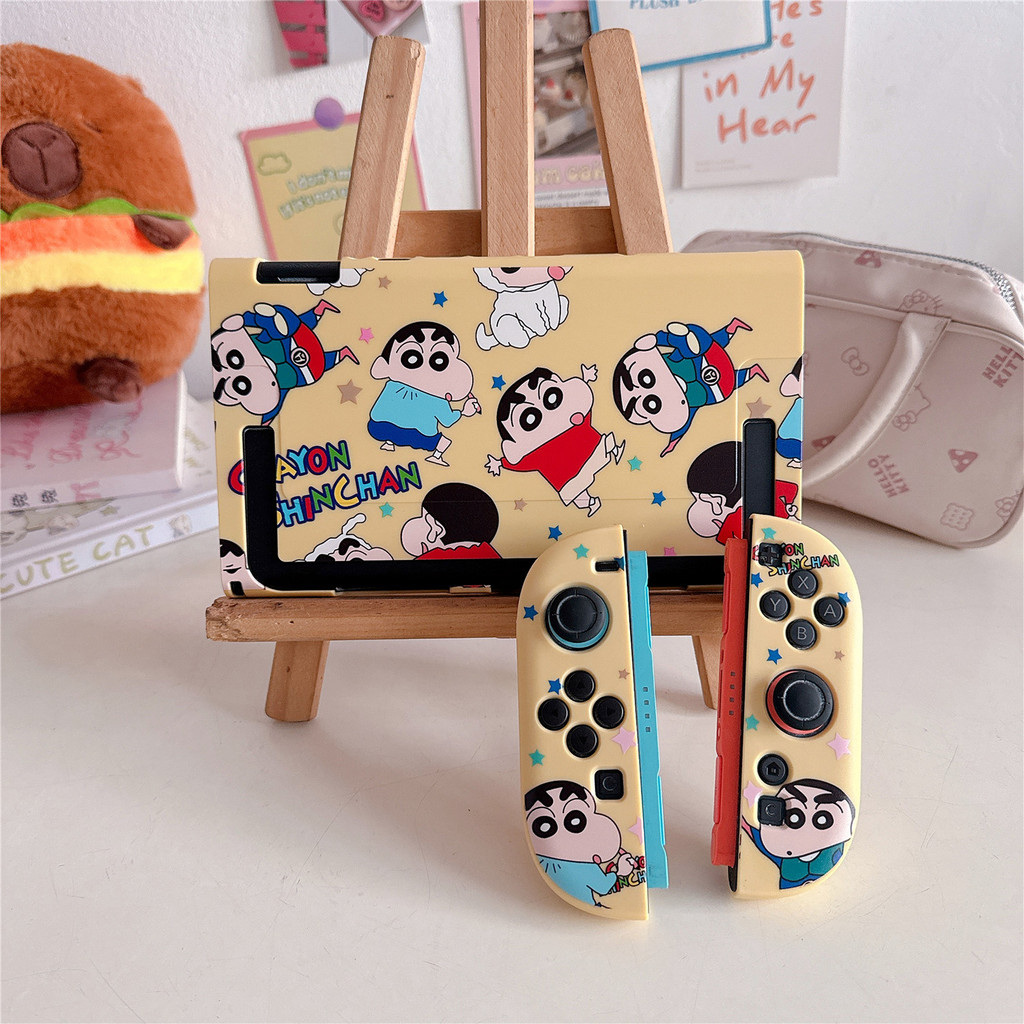 Vỏ cứng có thể gắn được Crayon Shin-Chan dễ thương cho Nintendo Switch 2, Ốp lưng silicon cho NS 2