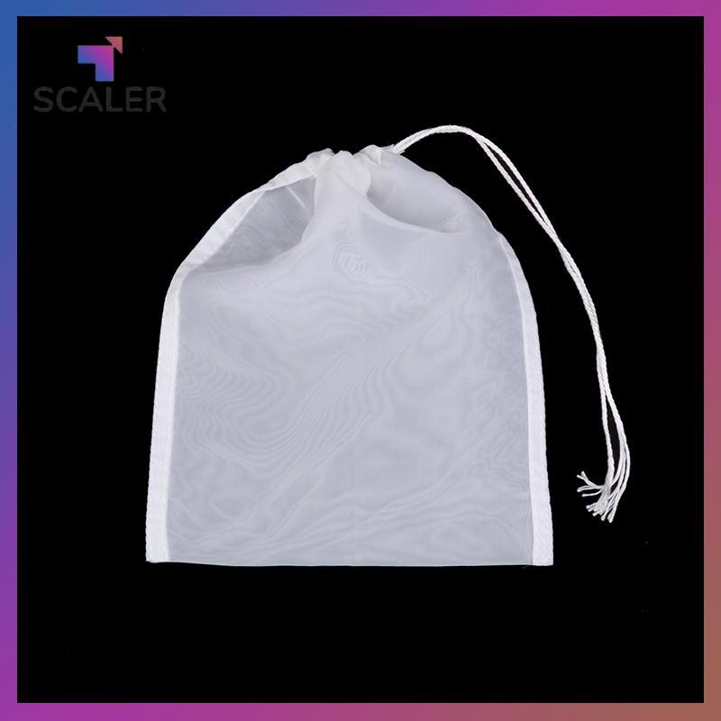 Túi lọc sữa đậu nành SCALER 100 lưới Túi lọc mịn có thể tái sử dụng Nước ép cà phê Đậu nành Túi lọc dây rút sữa tại nhà Máy lọc thực phẩm nhà bếp.