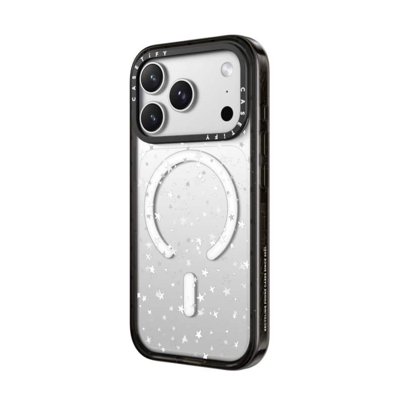 CASECASE X Ngôi Sao Nhỏ Cạnh Đen Trong Suốt Cứng Hút Từ Tính Tác Động Dành Cho Apple IPhone 12 13 14 15 16 17 Pro Max Air Plus Có Hộp