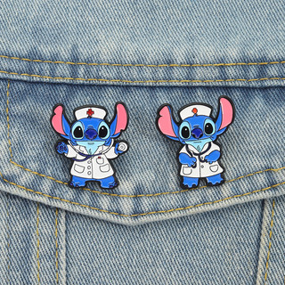 Lilo và Stitch - Trâm Hoạt Hình Nam, Đồng Phục Y Tế Dễ Thương, Huy Hiệu & Phụ Kiện