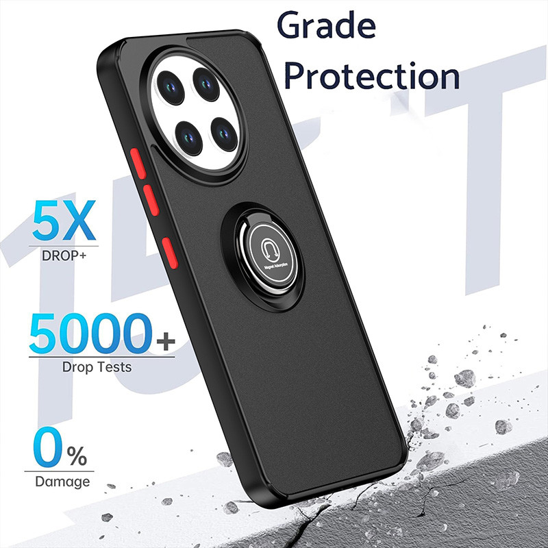 Dành cho Tecno Spark 30 Pro KL7 Vỏ mờ mờ mờ có giá đỡ vòng xoay Ốp lưng TPU chống sốc