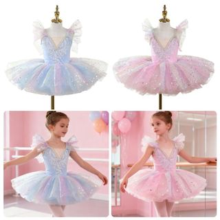 [Còn hàng] Váy múa ba lê trẻ em OAKANDME, Váy dự tiệc Sequin Ballet Tutu, Đầm công chúa phồng thời trang hiện đại khiêu vũ