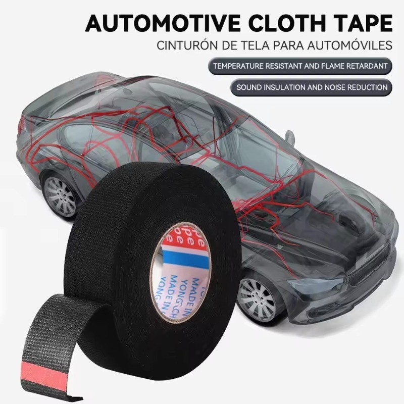Băng vải dây 15 / 19mm / Băng cách điện bằng vải nhiệt độ cao tự dính