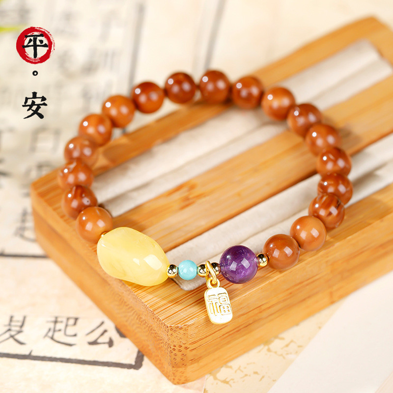 Hạt may mắn thạch anh tím tự nhiên