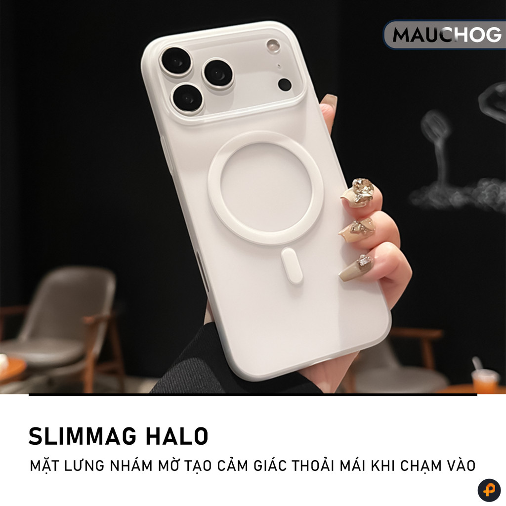 Ốp Nhám Mờ Chống Vân Tay Siêu Mỏng Vòng Từ Tính 3D Cho Điện Thoại iPhone 17 Pro Max 16 15 14 13