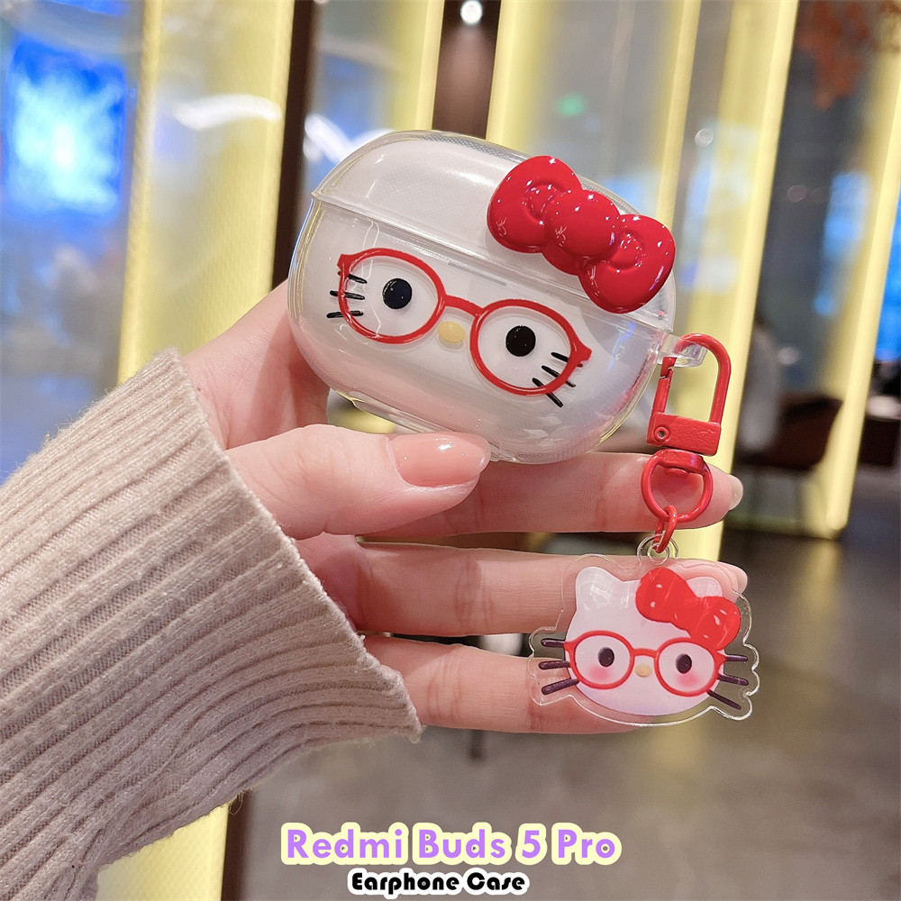 [Ngôi sao tương lai] Dành cho vỏ Redmi Buds 5 Pro Vỏ tai nghe silicon mềm DIY Creative Cat