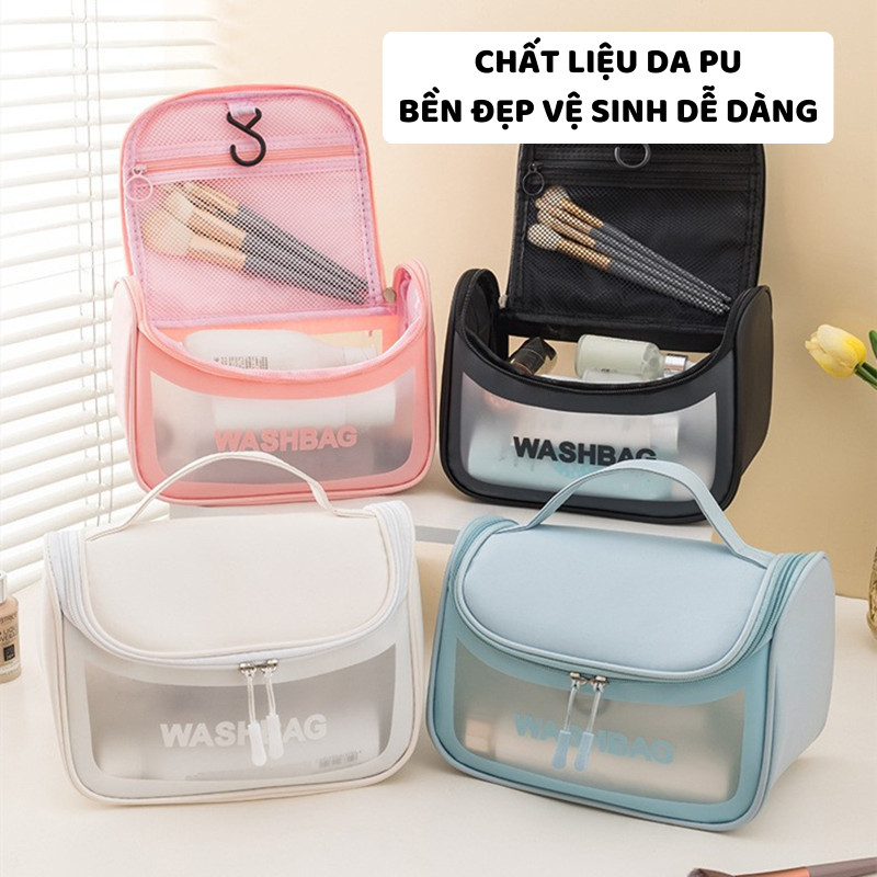 Túi Đựng Mỹ Phẩm 2 Ngăn Nhiêu Màu ENODA HOME, Túi Đựng Đồ Trang Điểm, Đồ Du Lịch Chống Thấm Nước TUIPU003