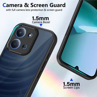 Dành Cho Redmi 15C 4G / 5G Ốp điện thoại Cứng Mờ Da-Cảm Giác Mềm Khung TPU Chống Sốc Mỏng Vỏ