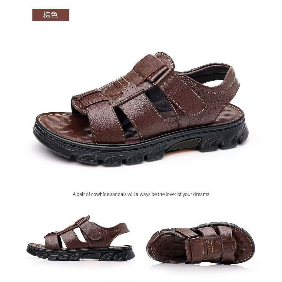 Giày Sandal Đi Biển Nam Mùa Hè Lái Xe Thoáng Khí Chống Trơn Trượt Đế Mềm Dép Thường Ngày 3GOB