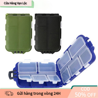 【vạn】Hộp mồi câu hai mặt 10 ngăn di động, chất liệu nhựa ABS bền bỉ, dễ dàng vệ sinh và tái sử dụng nhiều lần
