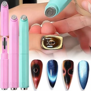 [CRUSH] Công cụ nghệ thuật làm móng tay từ tính mắt mèo, Hiệu ứng chéo tròn DIY Cat Eye Nail Art Stick, Bút từ tính nghệ thuật làm móng đa chức năng 3 trong 1