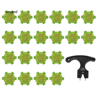 OMG Phụ kiện giày Golf Stud Spikes 20 chiếc Giày Golf Spikes Thay thế Cleats với công cụ Spike – Cleats Golf cao su bền bỉ cho giày chơi gôn ngoài trời Dễ dàng cho nam