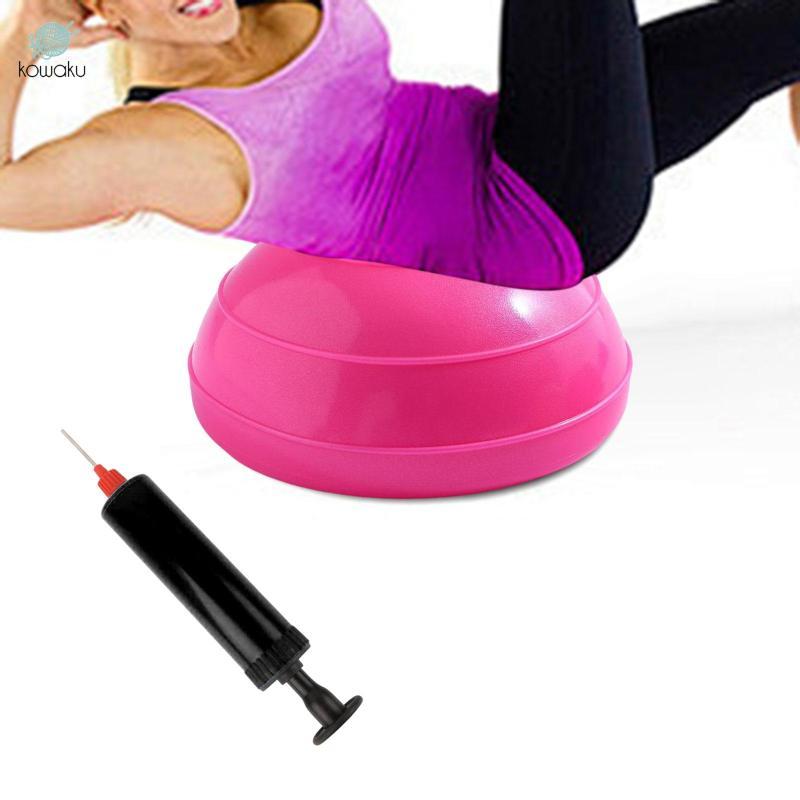 Bóng cân bằng bơm hơi 6,3 inch, có đế chống trượt và bơm, phù hợp dùng ở nhà hay ngoài trời