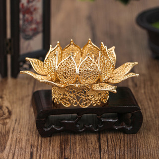 Bông sen tiara bạc vàng, phụ kiện tóc sang trọng cho tiệc sinh nhật và lễ hội