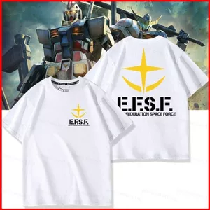 Áo thun ngắn tay hình Gundam EF Anaheim, phù hợp mùa hè