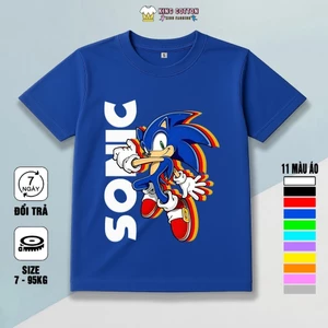 Áo Thun Trẻ Em SONIC, Vải Poly Thái Mặc Mát và Dầy Dặn, Có Size Trẻ Em Và Người Lớn, KING COTTON