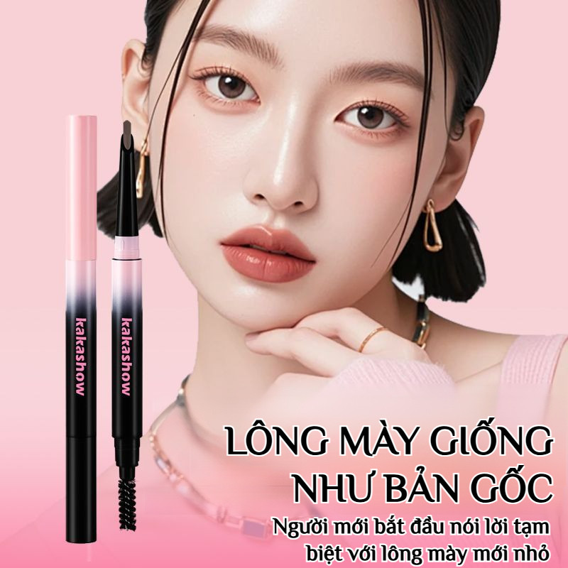 🔥Giá sốc🔥chì kẻ chân mày/kẻ lông mày 2 đầu/chì kẻ mày tự nhiên/bút chì kẻ lông mày nâu/Chì kẻ mày hai đầu 3D Natural Wild Eyebrow/chì kẻ chân mày 2 đầu