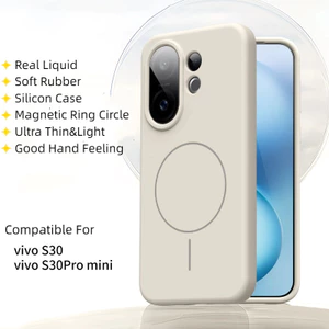 Dành Cho Vivo X200 FE X200FE Ốp Lưng Da Sang Trọng Cảm Giác Thật Chất Lỏng Cao Su Mềm Silicon Từ Tính Vỏ Điện Thoại Cho Vivo S30 Pro Mini X200 FE S30