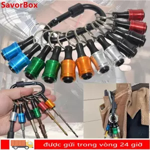 SAVORBOX 6 Cái Móc Chìa Khóa Adapter Mũi Khoan, Chân Lục Giác Cầm Tay Tua Vít Giá Đỡ, Trọng Lượng Nhẹ Thay Đổi Nhanh Thanh Nối Dài Dụng Cụ Cầm Tay Ngoài Trời